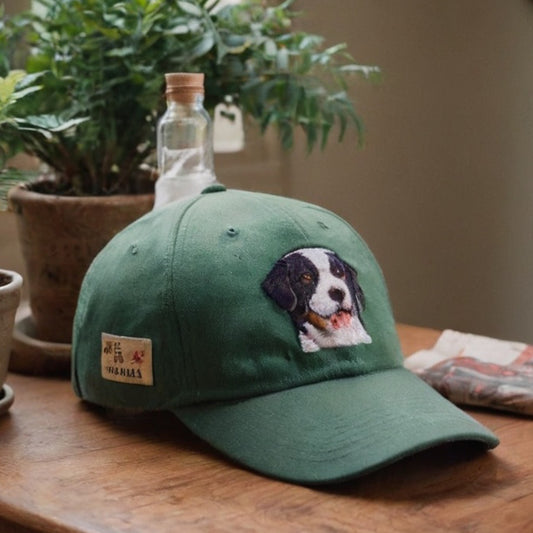 Customised Pet Face Baseball Hats with Pet Silhouette Embroidery