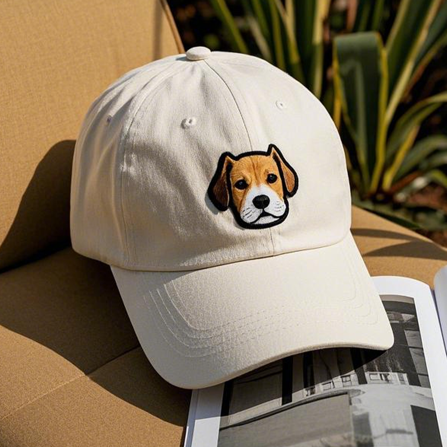 Customised Pet Face Baseball Hats with Pet Silhouette Embroidery
