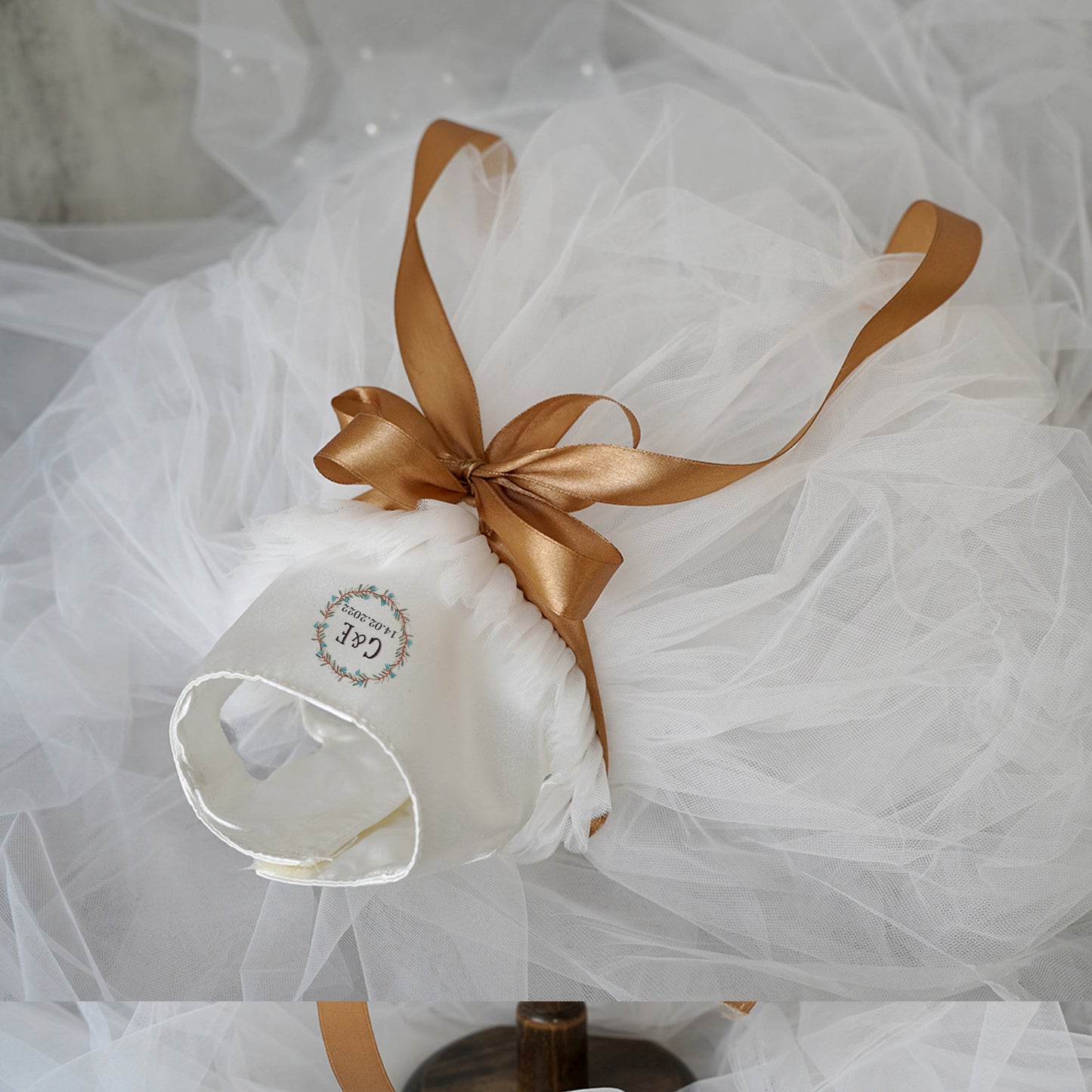 Custom Embroidered Wedding Dress for Cats and Dogs