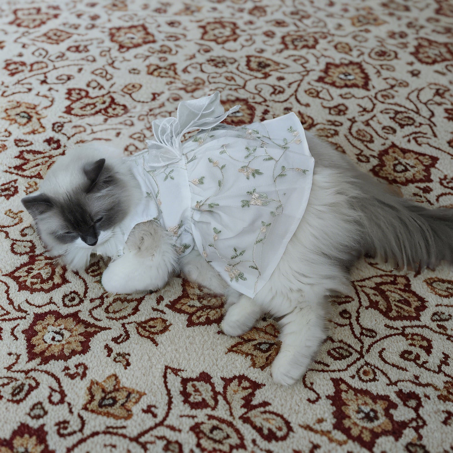 Personalized Double-Layer Princess Dog Dress with Embroidery Name