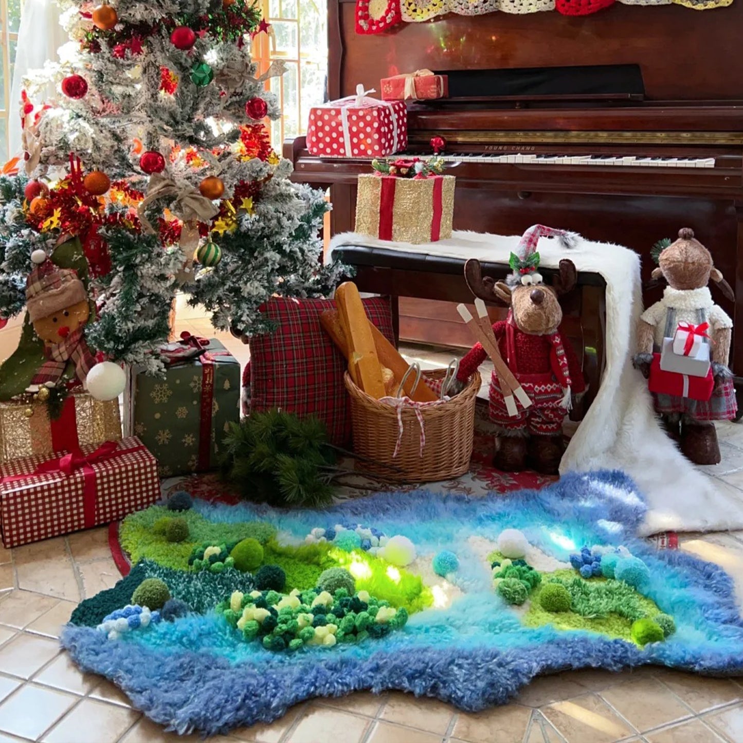3D Latch Hook Moss Rug for Home Decor