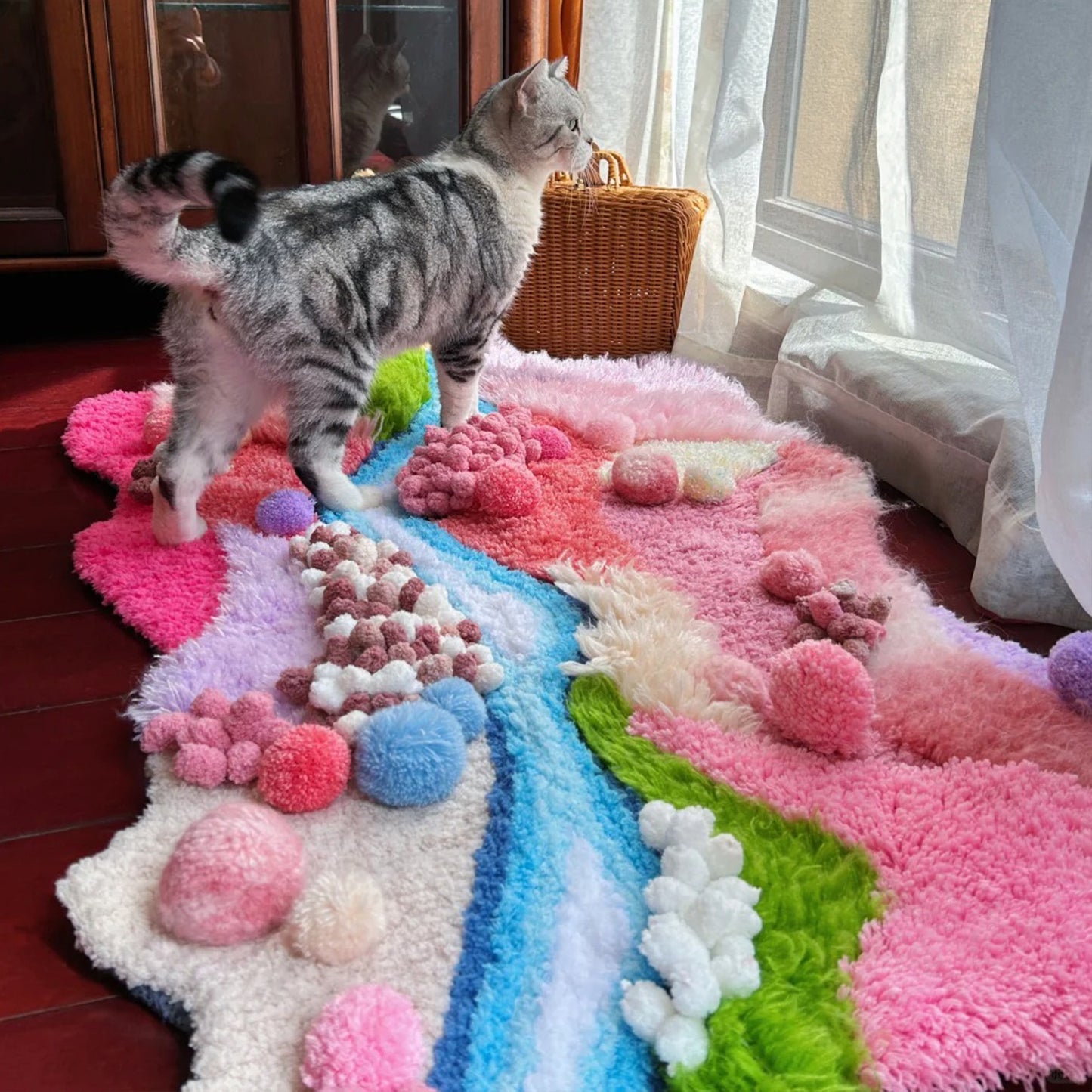 Handmade Latch Hook Moss Rugs