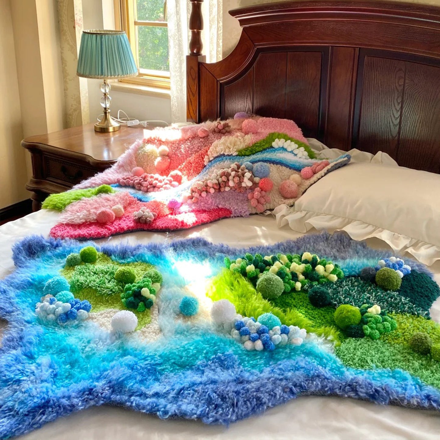3D Latch Hook Moss Rug for Home Decor