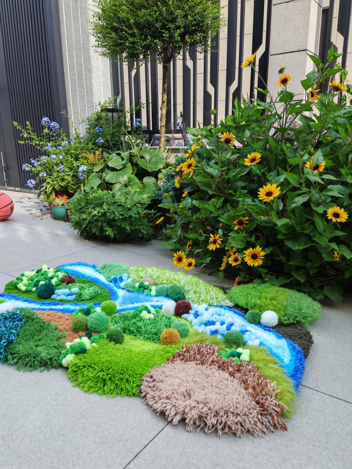 Handmade Moss Rug Abstract Indoor/outdoor Area Carpet - 125x80CM