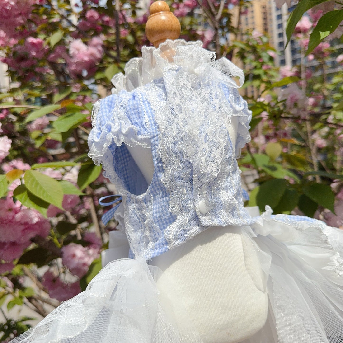 Lace Lolita Fluffy Ruffled Pet Dress for Going Out