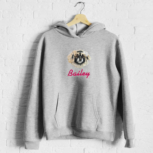 Custom Pet Hoodie - Personalized Multiple Dog Portraits Embroidered Sweatshirt
