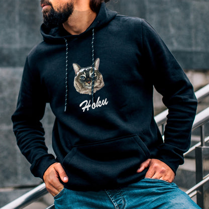 Custom Pet Hoodie - Personalized Multiple Dog Portraits Embroidered Sweatshirt