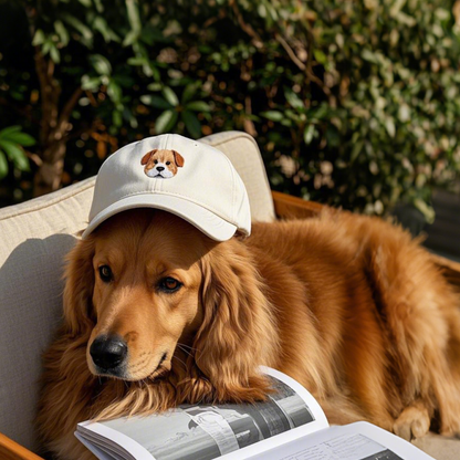 Customised Pet Embroidered Cap, Pet Face Baseball Hats
