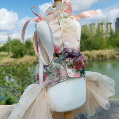 3D Rose Floral Princess Dress for Dogs & Cats