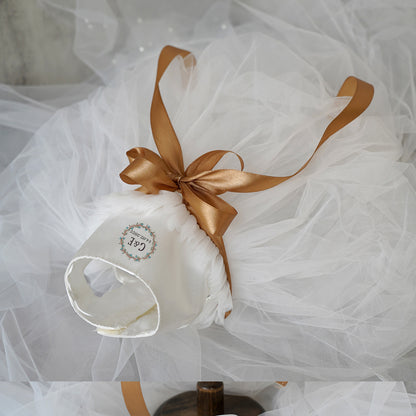 Custom Embroidered Wedding Dress for Cats and Dogs