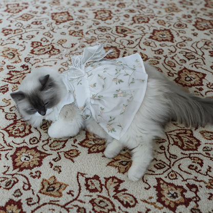Personalized Double-Layer Princess Dog Dress with Embroidery Name