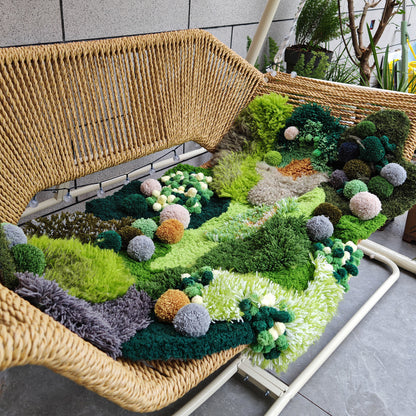 Handmade Latch Hook Soft Moss Rugs