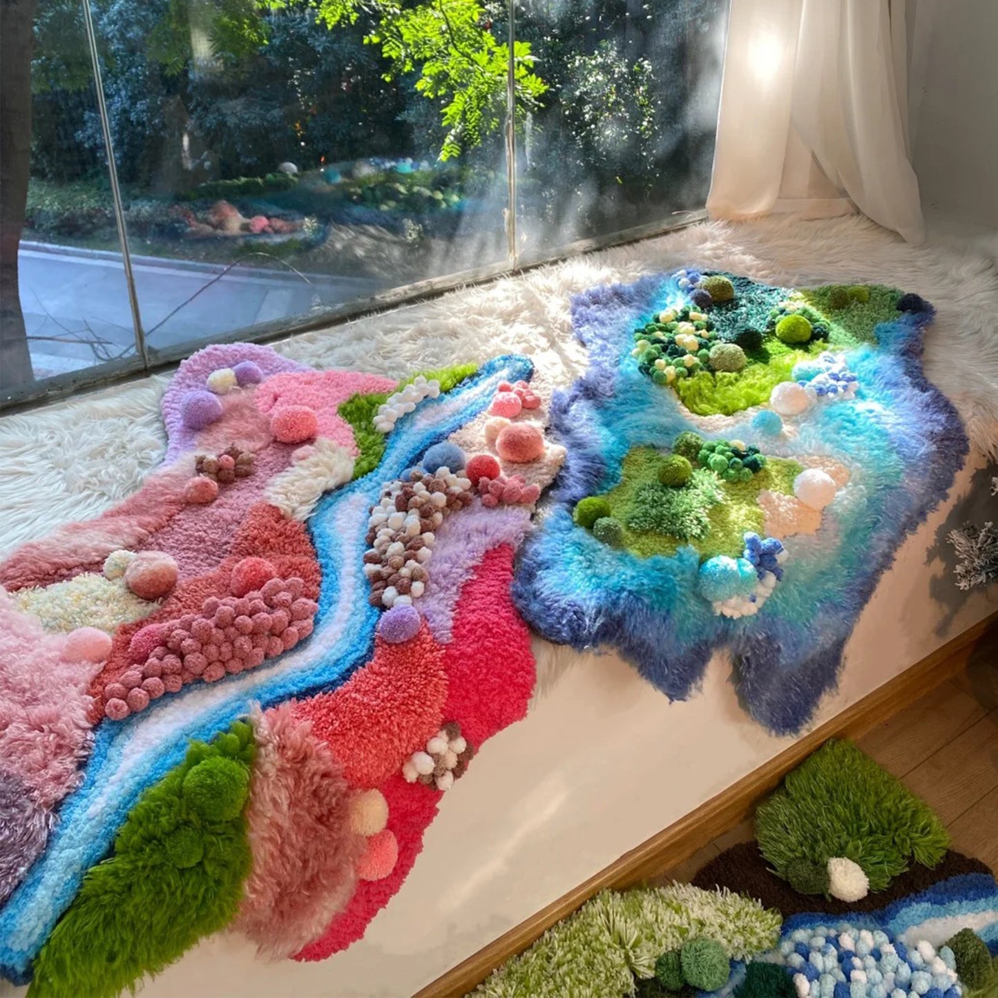 3D Latch Hook Moss Rug for Home Decor