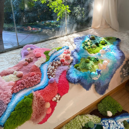 3D Latch Hook Moss Rug for Home Decor