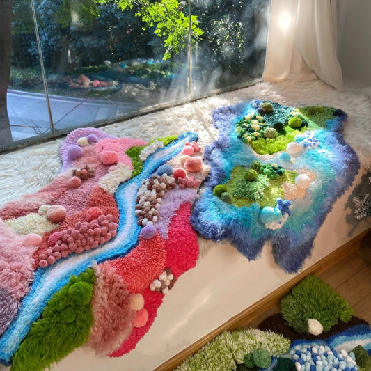 3D Latch Hook Moss Rug for Home Decor