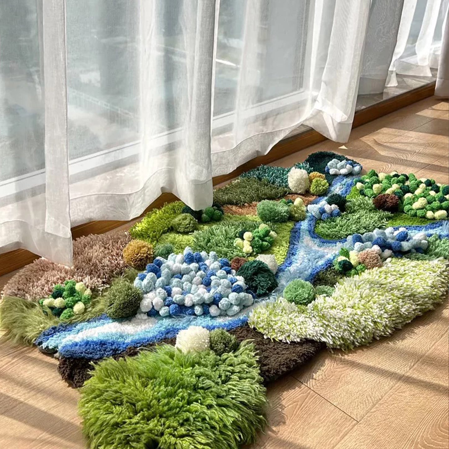 Fluffy 3D Latch Hook Moss Rug