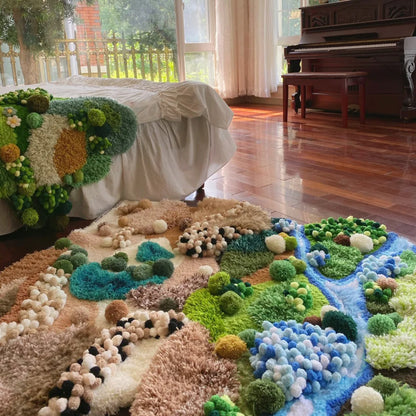 Fluffy 3D Latch Hook Moss Rug