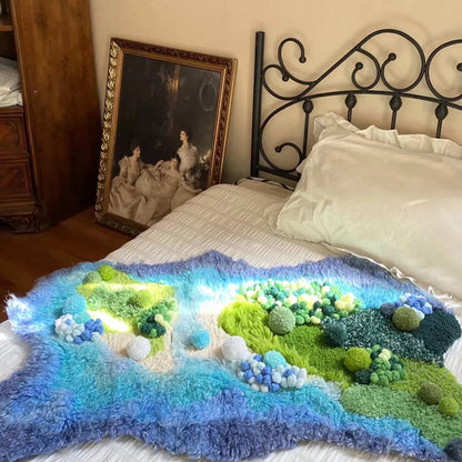 Handmade Latch Hook Moss Rugs