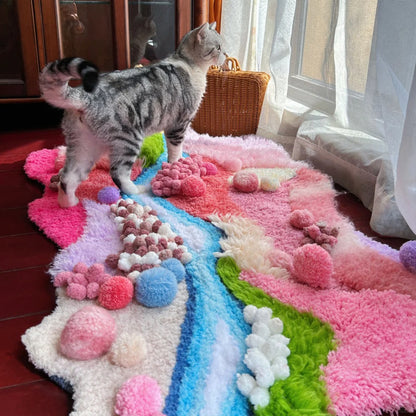 Handmade Latch Hook Moss Rugs
