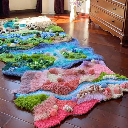 Handmade Latch Hook Moss Rugs