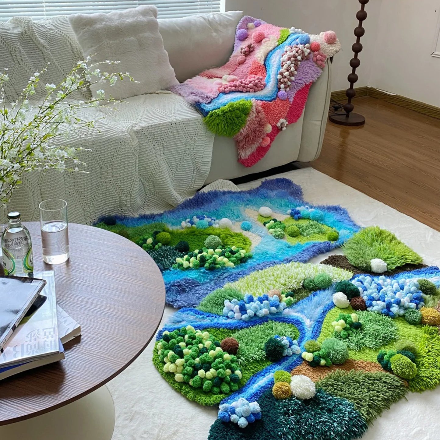 Fluffy 3D Latch Hook Moss Rug