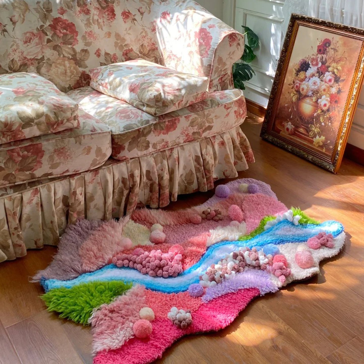 Fluffy 3D Latch Hook Moss Rug