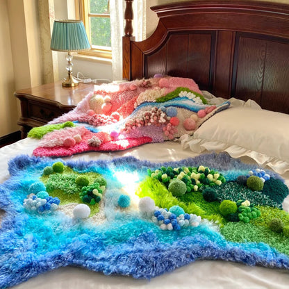 3D Latch Hook Moss Rug for Home Decor