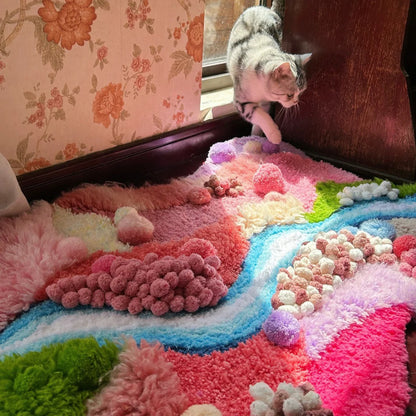 3D Latch Hook Moss Rug for Home Decor