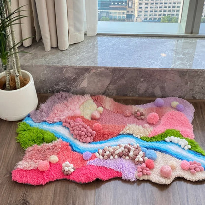 Handmade Latch Hook Moss Rugs