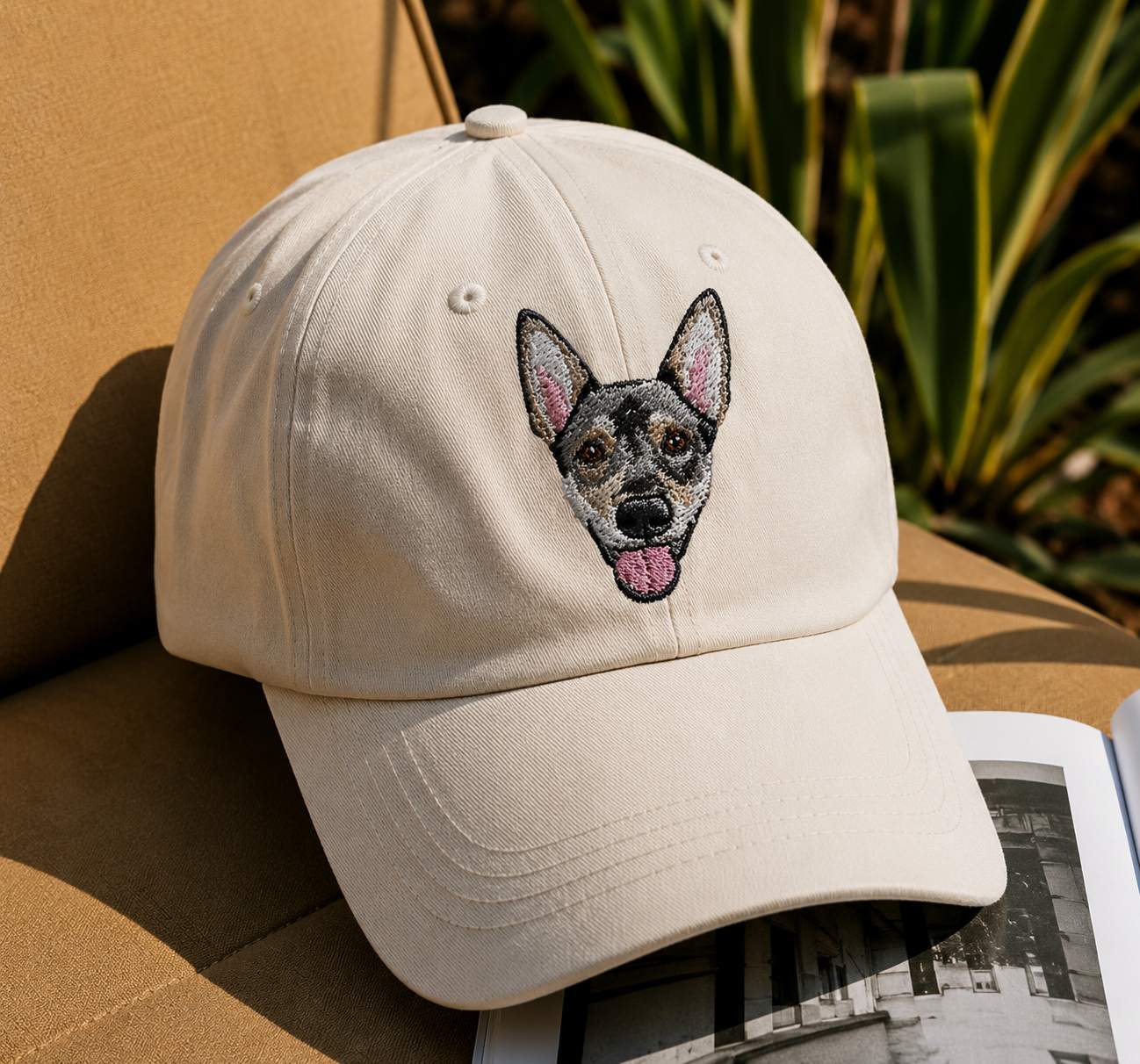 Custom Pet Face Embroidered Baseball Cap – Personalized Dog & Cat Portrait Hat