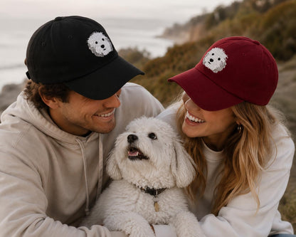 Custom Pet Face Embroidered Baseball Cap – Personalized Dog & Cat Portrait Hat
