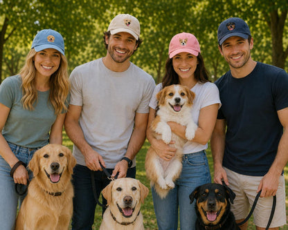 Custom Pet Face Embroidered Baseball Cap – Personalized Dog & Cat Portrait Hat