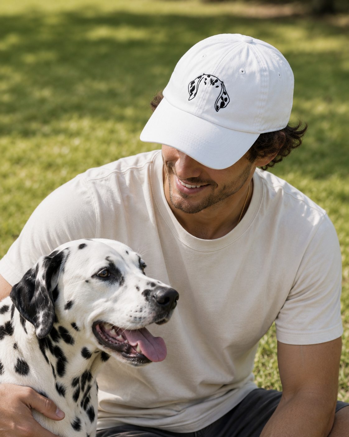 Customised Pet Face Baseball Hats with Pet Silhouette Embroidery