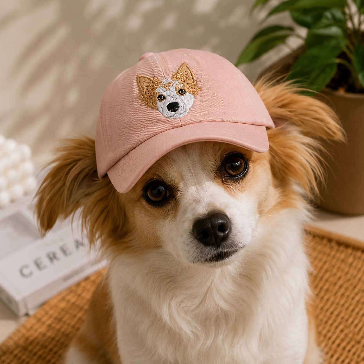Custom Pet Face Embroidered Baseball Cap – Personalized Dog & Cat Portrait Hat
