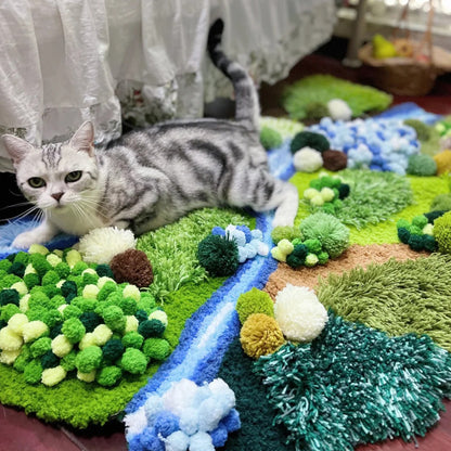 Fluffy 3D Latch Hook Moss Rug