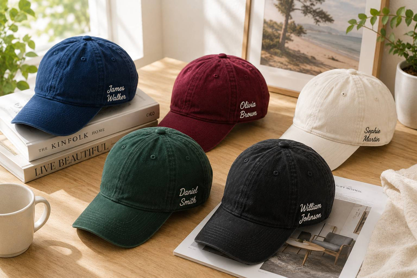 Personalized Pet Cap with Name Embroidery - Unisex - Hat Side Embroidery