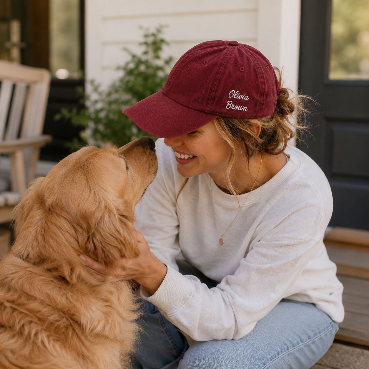 Personalized Pet Cap with Name Embroidery - Unisex - Hat Side Embroidery