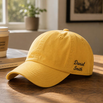 Personalized Pet Cap with Name Embroidery - Unisex - Hat Side Embroidery